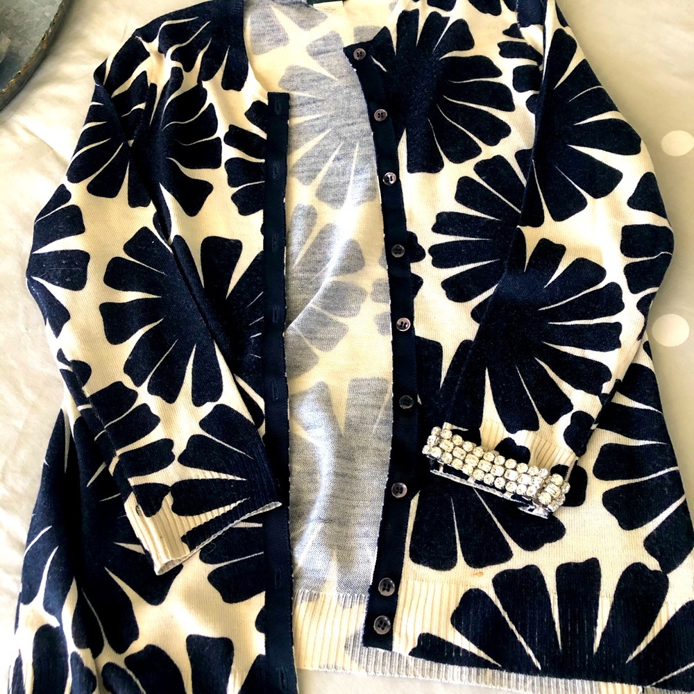 Sweet Lilly Pad J Crew cardigan
